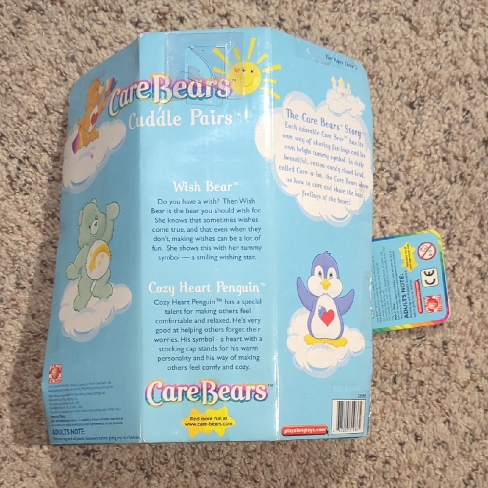 Care Bears 2003 Wish Bear and Cozy Heart Penguin Plush Duo - Picture 6 of 14